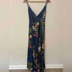Lulus Floral Maxi Dress Criss Cross
